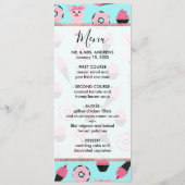 かわいいピンクミントピギードナツアイスクリームコーンパターン メニュー (正面)