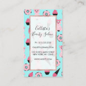 かわいいピンクミントピギードナツアイスクリームコーンパターン ロイヤリティカード (裏面)