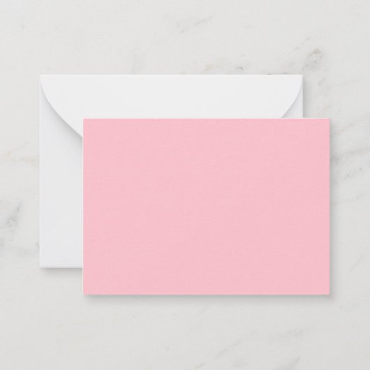 かわいいピンクモダン赤いハートバレンタインデーのカード ノートカード (裏面)