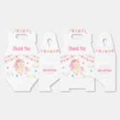 かわいいピンクユニコーンバンティング国旗の誕生日 フェイバーボックス (見開き)