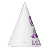 かわいいピンクユニコーンパターン子供の誕生日パーティー帽子 パーティーハット (左)