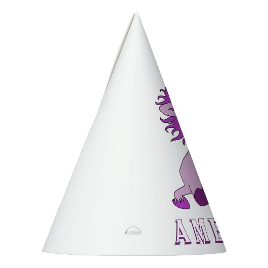 かわいいピンクユニコーンパターン子供の誕生日パーティー帽子 パーティーハット (左)