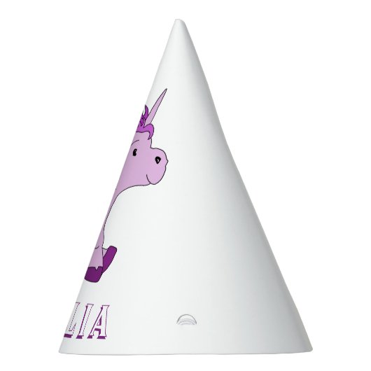 かわいいピンクユニコーンパターン子供の誕生日パーティー帽子 パーティーハット (右)