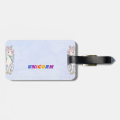 かわいいピンクユニコーン柄の名前入り ラゲッジタグ (裏面横)