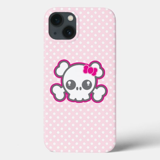 かわいいピンクリボンスカルiPadケース Case-Mate iPhoneケース (裏面)