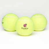 かわいいピンクレディーの虫のカスタムな女の子の誕生会 テニスボール (マルチ)