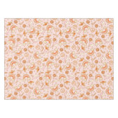 かわいいピンクレトロクリスマスディスコレインボーサンタ テーブルクロス (正面(横))