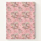 かわいいピンクレトロ調理師本パーソナライズされた ノートブック (裏面)