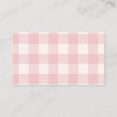 かわいいピンクヴィンテージ自転車ガールブックベビー エンクロージャーカード (裏面)