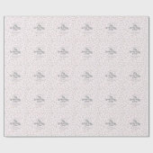 かわいいピンク不気味かわいい10月の赤ちゃんシャワー ラッピングペーパー (フラット)