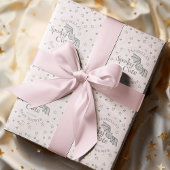 かわいいピンク不気味かわいい10月の赤ちゃんシャワー ラッピングペーパー