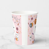 かわいいピンク不気味ハロウィーン子供の誕生日 紙コップ (右)