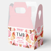 かわいいピンク二甘い二歳の誕生日ありがとう フェイバーボックス (オープン)