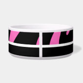 かわいいピンク及び黒いシマウマは縞で飾ります ボウル (裏面)