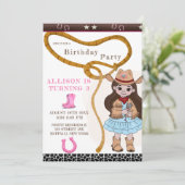 かわいいピンク女性のカーボーイ誕生日パーティー (スタンド正面)