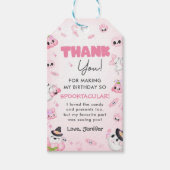 かわいいピンク幽霊ハロウィーン1歳の誕生日 ギフトタグ (正面)