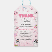 かわいいピンク幽霊ハロウィーン1歳の誕生日 ギフトタグ (裏面)