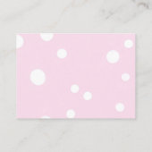 かわいいピンク恐竜トロピカルガールおむつラッフルブ 名刺 (裏面)