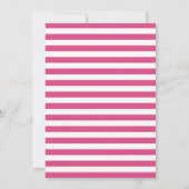 かわいいピンク水玉模様いかり誕生日パーティー 招待状 (裏面)