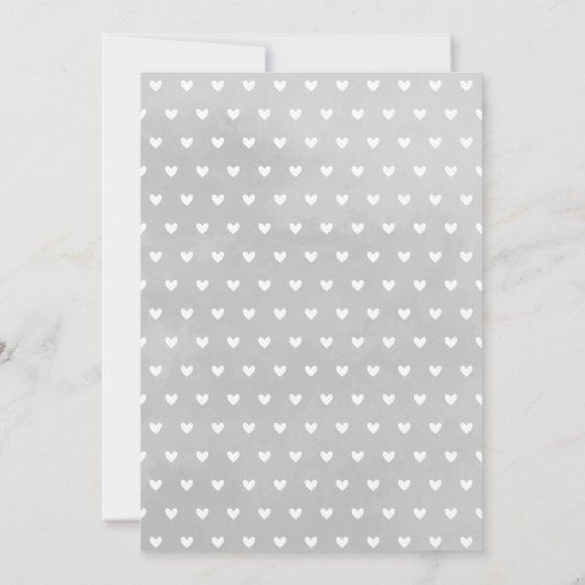 かわいいピンク灰色のクジラの赤ちゃんシャワー招待状 – 少女 招待状 (裏面)