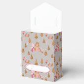 かわいいピンク灰色のジンジャーブレッドハウスキャンディーケーン フェイバーボックス (オープン)