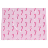 かわいいピンク甘いお菓子キャンズラージ抱き枕 ラージペーパーバッグ (正面)