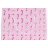 かわいいピンク甘いお菓子キャンズラージ抱き枕 ラージペーパーバッグ (裏面)