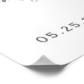 かわいいピンク真珠のように待つ赤ちゃん女の子シャワーへようこそ ポスター (角)