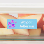 かわいいピンク紫のクラゲのかわいい パーソナライズされた ラベル (貼付)