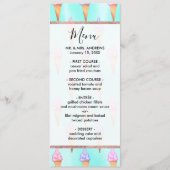 かわいいピンク紫の夏のアイスクリームコーン水色 メニュー (正面)