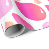 かわいいピンク色のバルーンのパタガーリーーン ラッピングペーパー (ロールコーナー)