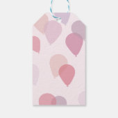 かわいいピンク色のバルーンガーリーありがとう ギフトタグ (裏面)