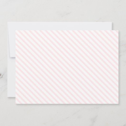 かわいいピンク色のレインボースターユニコーン誕生日パーティー 招待状 (裏面)