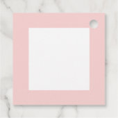 かわいいピンク色の子供の誕生日 フェイバータグ (裏面)