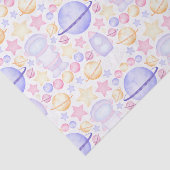 かわいいピンク色の宇宙宇宙飛行士誕生日 薄葉紙 (詳細)