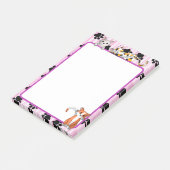 かわいいピンク色の足かわいい子猫4" x 6" ポストイット (アングル)