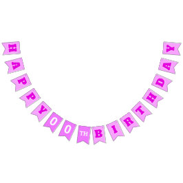 かわいいピンク誕生日 バンティングフラッグ