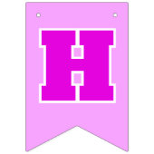 かわいいピンク誕生日 バンティングフラッグ (第1の旗)