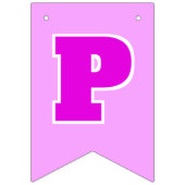 かわいいピンク誕生日 バンティングフラッグ (第3の旗)