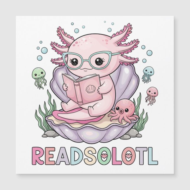 かわいいピンク読アクソロトル (正面)