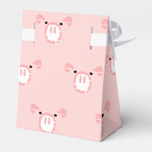 かわいいピンク豚顔おもしろい結婚のパターン フェイバーボックス (裏面サイド)