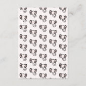 かわいいピンク象おむつラッフルゲームカード エンクロージャーカード (裏面)