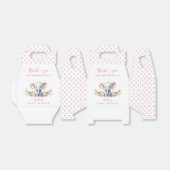 かわいいピンク象の小さなピーナッツベビーガールシャワー フェイバーボックス (折り畳みなし)