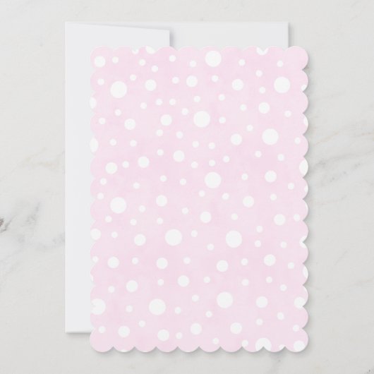 かわいいピンク象の赤ちゃんシャワー 招待状 (裏面)