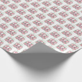 かわいいピンク象の赤ちゃん女の子ベビシャワーギフトラップ ラッピングペーパー (角)