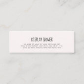 かわいいピンク象ディスプレイシャワーカードの挿入 スキニー名刺 (正面)