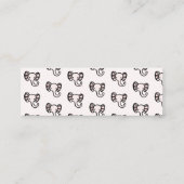 かわいいピンク象ディスプレイシャワーカードの挿入 スキニー名刺 (裏面)