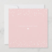 かわいいピンク象ハートガールバレンタインデーカード カード (裏面)