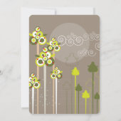 かわいいピンク象ファミリー赤ちゃん女の子の写真誕生 案内状 (裏面)