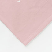 かわいいピンク象ベビーガール誕生統計 フリースブランケット (角)